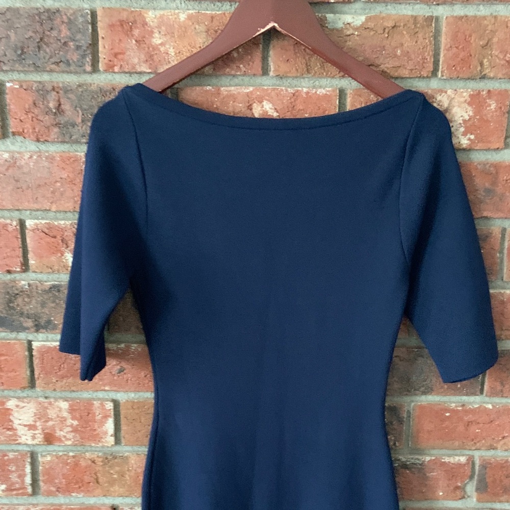 Adolfo Dominguez Blue Fitted Dress - Picture 8 of 8